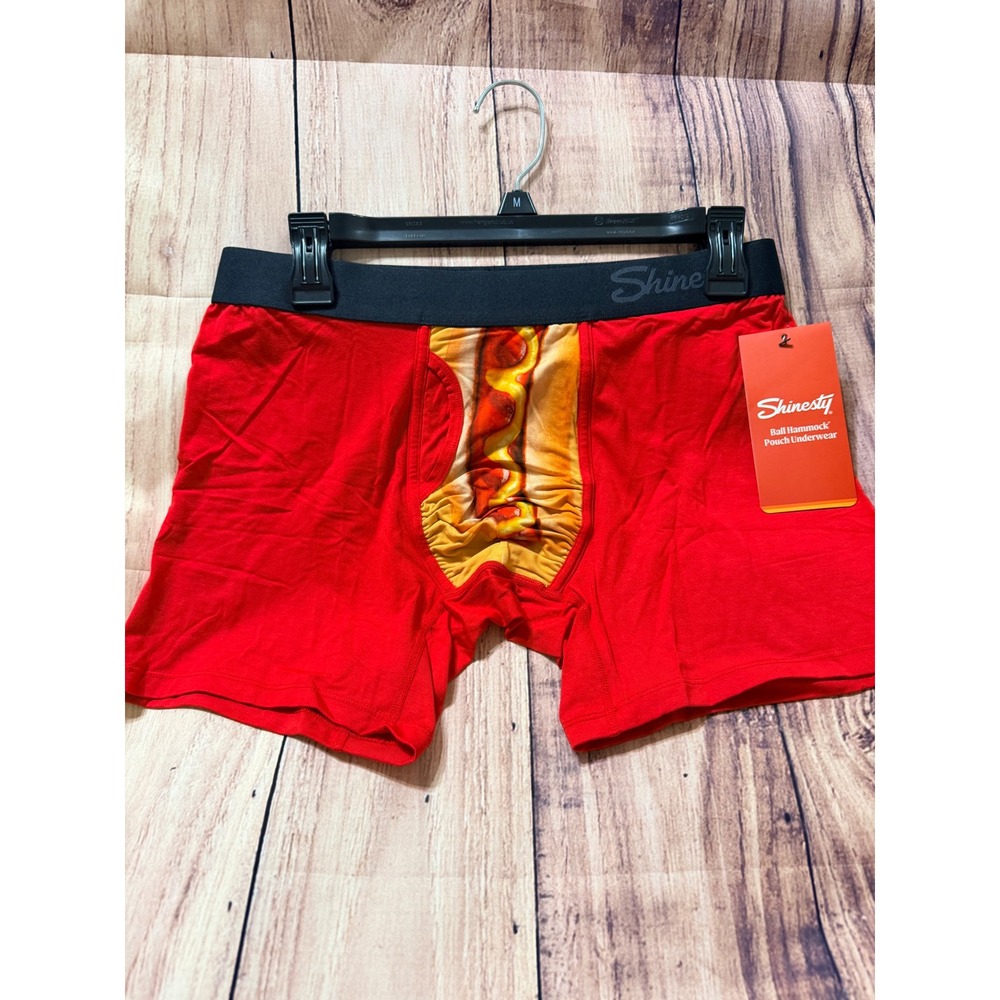 Shinesty Ball Hammock Boxers Mens Medium The Coney Islands Red Hot Dog Pouch NEW